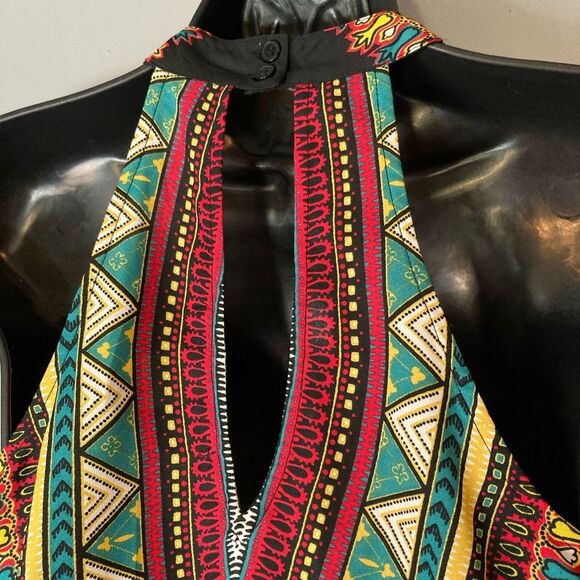 American Rag Black Colorful Halter Dress - Picture 4 of 5